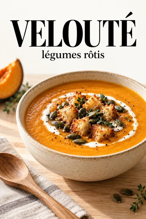 Recettes entrées chaudes faciles et rapides : velouté de légumes aux croûtons