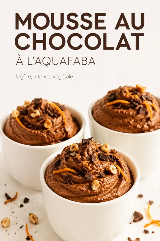 Dessert végétarien : mousse au chocolat à l'aquafaba