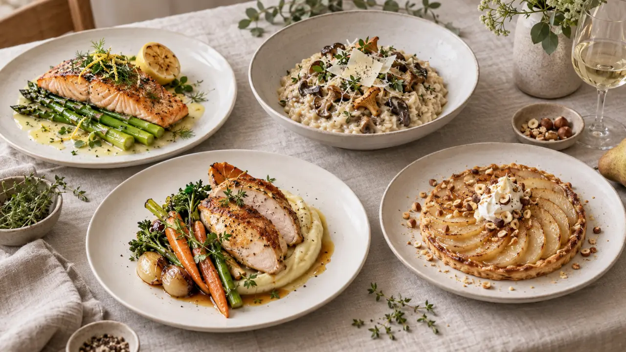 4 recettes gastronomiques faciles, raffinées et prêtes en 15 à 50 minutes