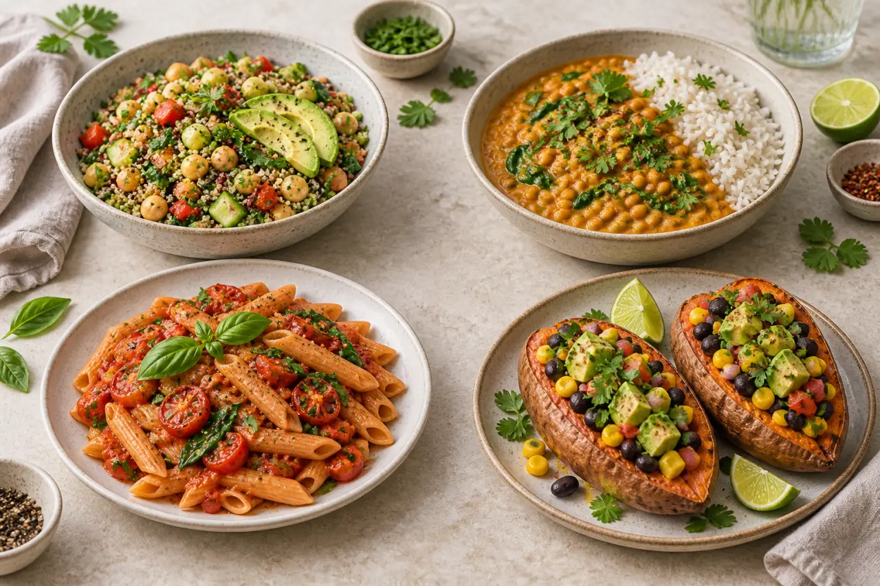 Recettes vegan et sans gluten : 4 repas rapides pour cuisiner sans contraintes