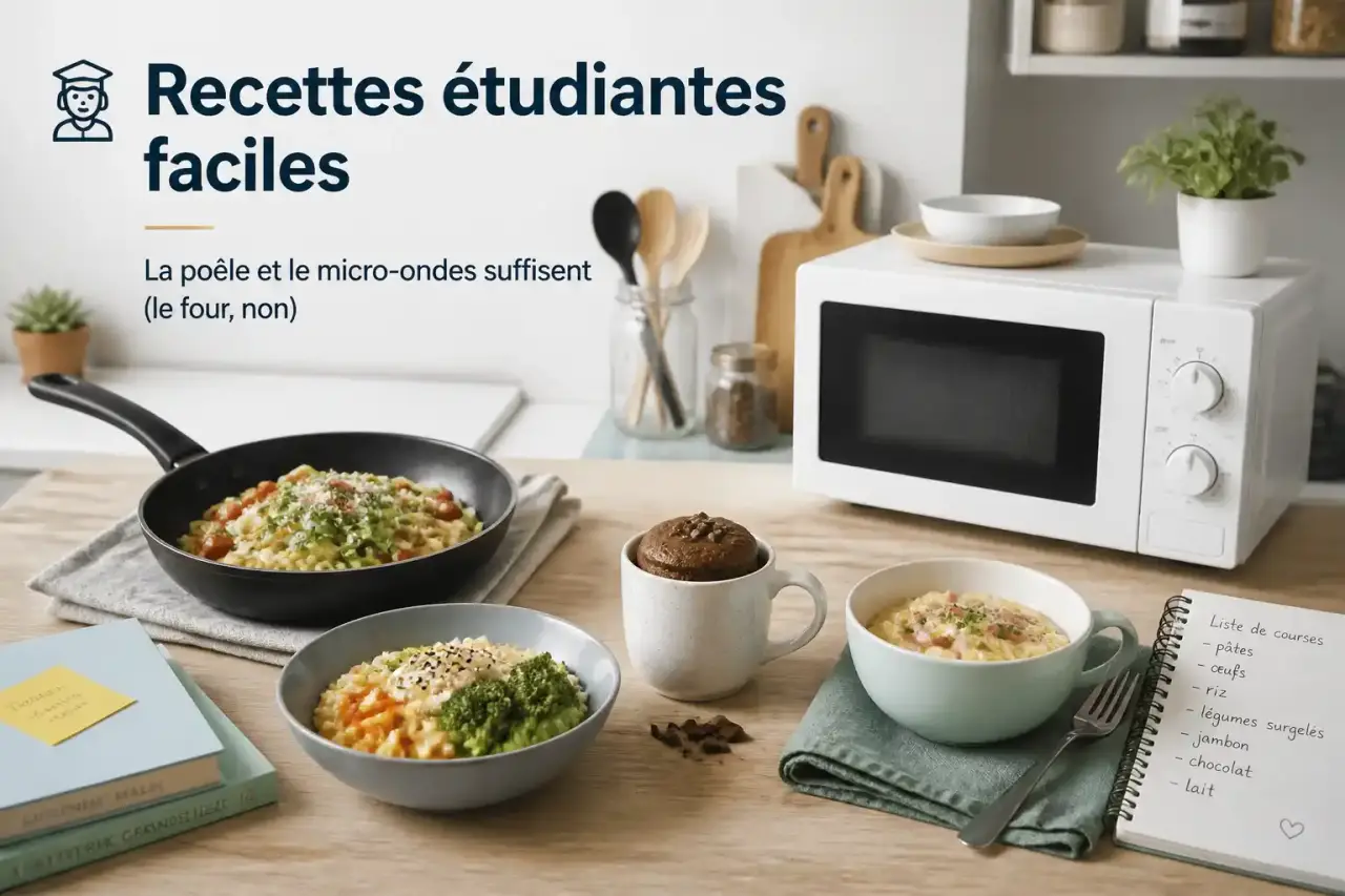 Recettes étudiantes faciles : la poêle et le micro-ondes suffisent (le four, non)