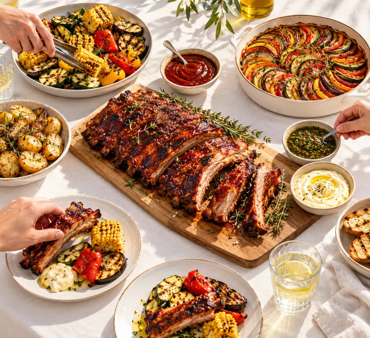 Plats conviviaux et estivaux à partager autour d'un barbecue