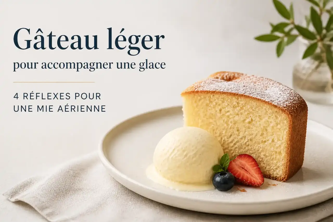 Gâteau léger pour accompagner une glace : 4 réflexes pour une mie aérienne